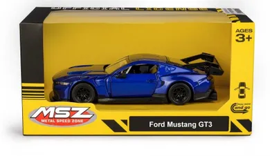 Daffi, MSZ, Ford Mustang GT3, pojazd, model metalowy, niebieski, 5"