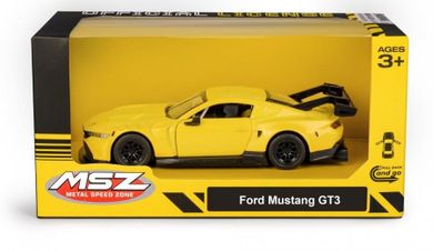 Daffi, MSZ, Ford Mustang GT3, pojazd, model metalowy, żółty, 5"