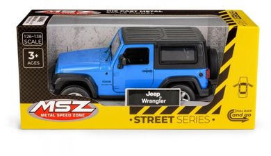 Daffi, MSZ, Jeep Wrangler, pojazd, model metalowy, niebieski, 1:32
