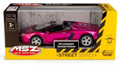 Daffi, MSZ, Lamborghini Aventador Roadster, pojazd, model metalowy, różowy, 1:32