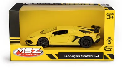 Daffi, MSZ, Lamborghini Aventador SVJ, pojazd, model metalowy, żółty, 5"