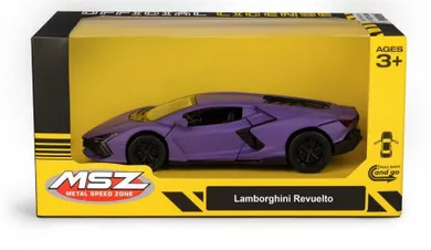 Daffi, MSZ, Lamborghini Revuelto, pojazd, model metalowy, fioletowy, 5"