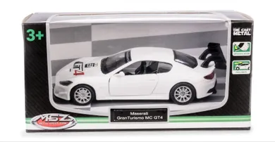 Daffi, MSZ, Maserati GranTurismo MC GT4, pojazd, model metalowy, biały, 1:43