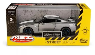 Daffi, MSZ, Nissan GT-R (R35) 50th Anniversary Edition, pojazd, model metalowy, szary, 1:32