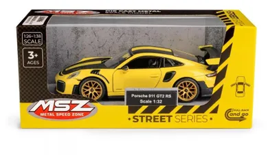 Daffi, MSZ, Porsche 911 GT2 RS WP, pojazd, model metalowy, żółty, 1:32
