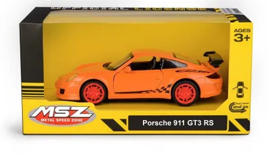 Daffi, MSZ, Porsche 911 GT3 RS, pojazd, model metalowy, pomarańczowy, 5"
