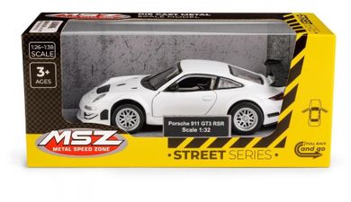 Daffi, MSZ, Porsche 911 GT3 RSR, pojazd, model metalowy, biały, 1:32