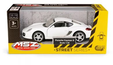 Daffi, MSZ, Porsche Cayman S, pojazd, model metalowy, biały, 1:32