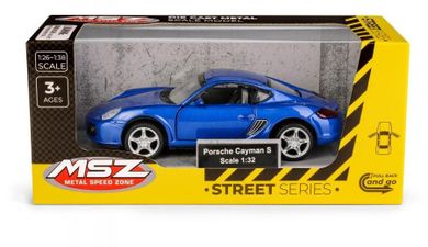 Daffi, MSZ, Porsche Cayman S, pojazd, model metalowy, niebieski, 1:32
