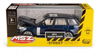 Daffi, MSZ, Range Rover 2013 Silver, pojazd, model metalowy, niebieski, 1:34