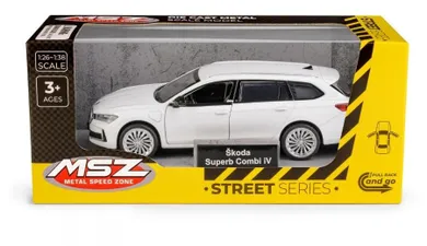 Daffi, MSZ, Skoda Superb Combi iV, pojazd, model metalowy, biały, 1:35
