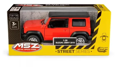 Daffi, MSZ, Suzuki Jimny, pojazd, model metalowy, czerwony, 1:26