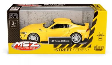 Daffi, MSZ, Toyota GR Supra, pojazd, model metalowy, żółty, 1:31