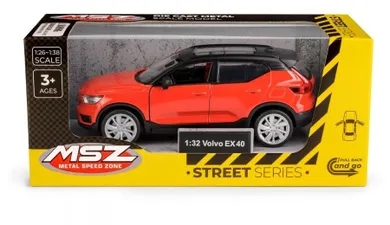 Daffi, MSZ, Volvo EX40 Recharge, pojazd, model metalowy, czerwony, 1:32