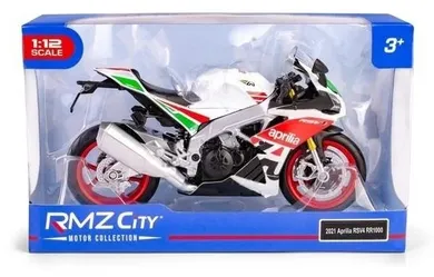 Daffi, RMZ City, Aprilia RSV4 RR 2020 Racing, motocykl, model metalowy, 1:12