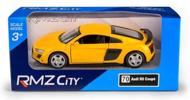 Daffi, RMZ City, Audi R8 2019, model metalowy, żółty, 1:32