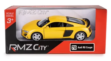 Daffi, RMZ City, Audi R8 2019, pojazd, model metalowy, żółty, 1:32