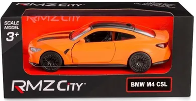 Daffi, RMZ City, BMW M4 Csl, pojazd, model metalowy, matowy pomarańczowy, 1:32