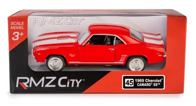 Daffi, RMZ City, Chevrolet Camaro 1969, pojazd, model metalowy, czerwony, 1:36