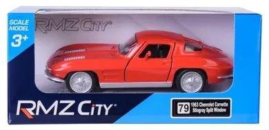 Daffi, RMZ City, Chevrolet Corvette Stingray 1963, model metalowy, czerwony, 1:32