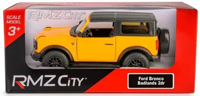 Daffi, RMZ City, Ford Bronco Badlands 2023 Hard Top, pojazd, model metalowy, żółty, 1:32