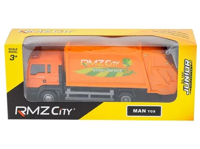 Daffi, RMZ City Junior, MAN TGS, Śmieciarka, pojazd, model metalowy, 1:64