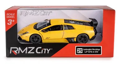 Daffi, RMZ City, Lamborghini Murcielago, pojazd, model metalowy, żółty, 1:32