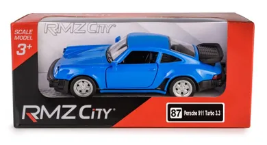 Daffi, RMZ City, Porsche 930 Turbo 1975-1989, pojazd, model metalowy, niebieski, 1:32