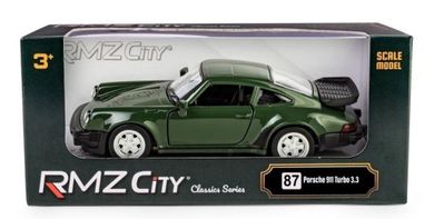 Daffi, RMZ City, Porsche 930 Turbo, pojazd, model metalowy, ciemny zielony, 1:32