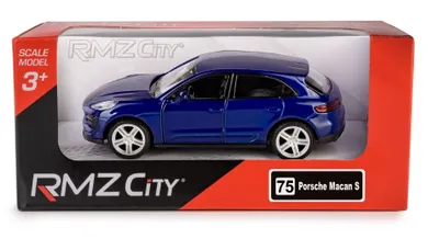 Daffi, RMZ City, Porsche Macan S 2019, pojazd, model metalowy, niebieski, 1:40