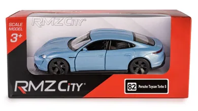 Daffi, RMZ City, Porsche Taycan Turbo S, K-954, pojazd, model metalowy, niebieski, 1:32