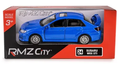 Daffi, RMZ City, Subaru WRX STI 2010, pojazd, model metalowy, niebieski, 1:36