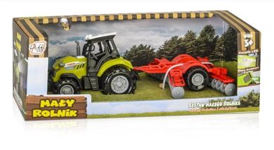 Daffi, traktor z agregatem uprawowym, pojazd, światło i dźwięk