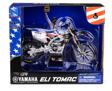 Daffi, Yamaha YZ450 Motocross of Nations Bike 2022 Eli Tomac, motocykl, model metalowy, 1:12