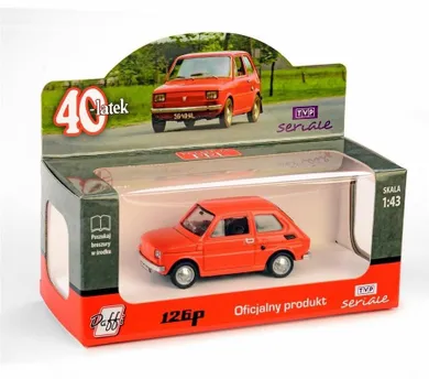 Daffi, Złota Kolekcja, Fiat 126P, Czterdziestolatek, pojazd, model metalowy, 1:43