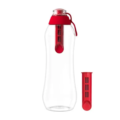 Dafi, Soft, butelka filtrująca, czerwona, 0,7l