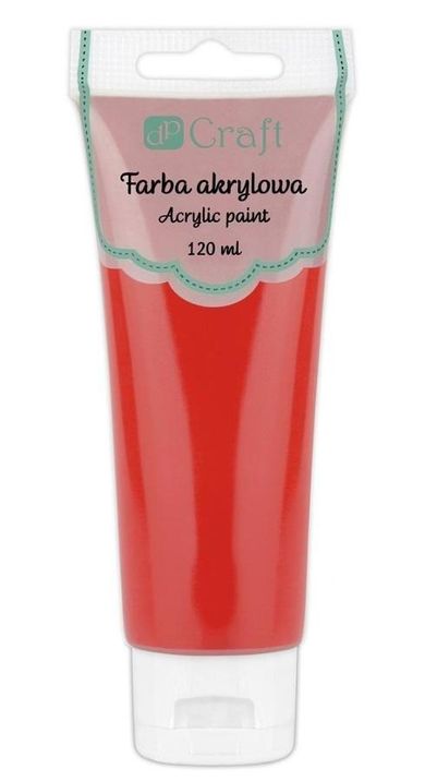 Dalprint, farba akrylowa, czerwona, 120 ml