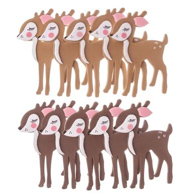 Dalprint, naklejki 3D z pianki, jelonki, 10 szt.