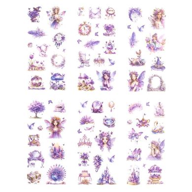 Dalprint, naklejki pet, wróżki amethyst, 6ark