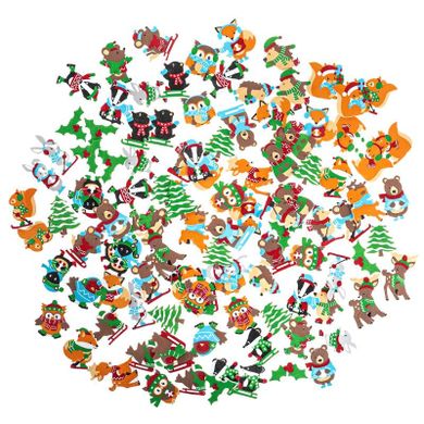 Dalprint, naklejki z pianki zimowe zwierzątka, 120 szt.