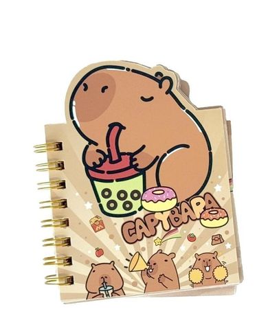 Dalprint, notesik na spiralce, 50 kartek, kapibara przekąski, 1 szt.