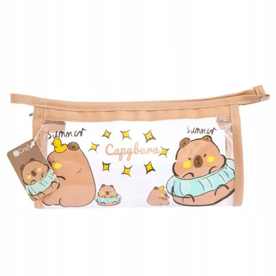 Dalprint, piórnik saszetka, transparentny, Kapibara