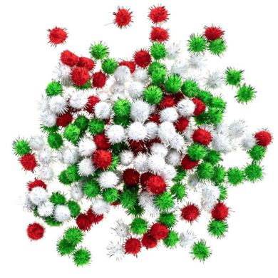 Dalprint, pompony poliestrowe metalizowane, 15 mm, 200 szt.