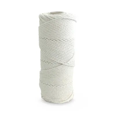 Dalprint, sznurek bawełniany do makramy, biały, 3 mm, 100m