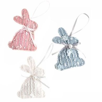 Dalprint, zawieszki pastelowe, króliczki, 11 cm, 3 szt.