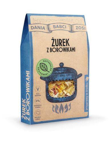 Dania Babci Zosi, zupa, żurek z borowikami