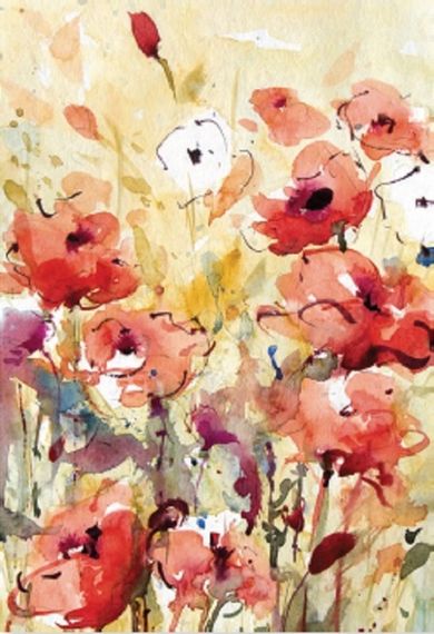 DaVinci, karnet z kopertą, Maki, 12-18 cm