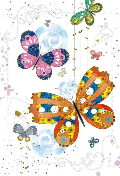 DaVinci, karnet z kopertą, Motyle, 12-18 cm