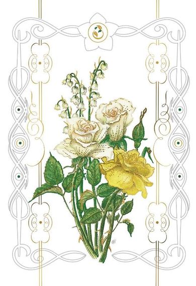 DaVinci, karnet z kopertą, Róże, 12-18 cm