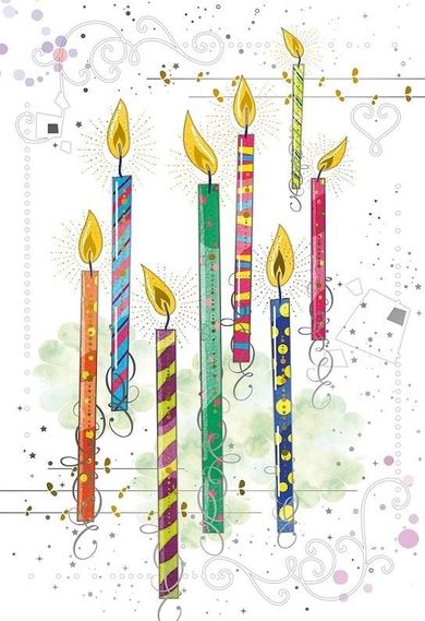 DaVinci, karnet z kopertą, Świeczki, 12-18 cm